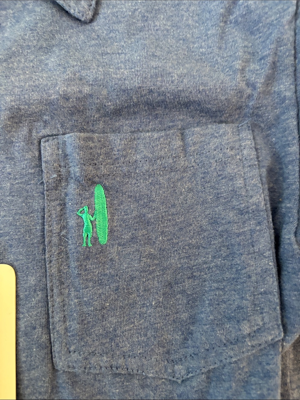 johnnie-O Boys Long Sleeve Polo Shirt in Blue with Green Logo - Picture 3 of 6